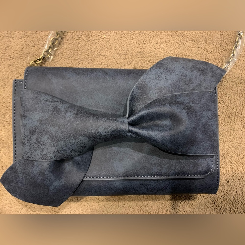 NWT Anthropologie shoulder bag with Bow, Grey